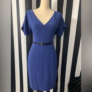 Bebe Blue V-Neck Dress